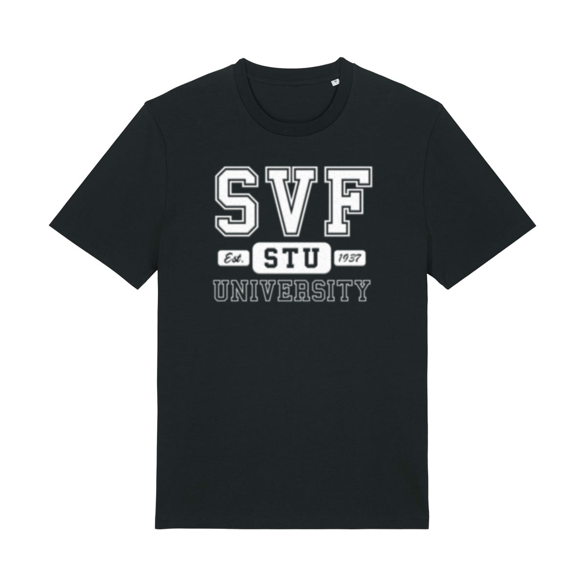 Fakultné tričko SVF STU čierne – organická bavlna Stanley/Stella
