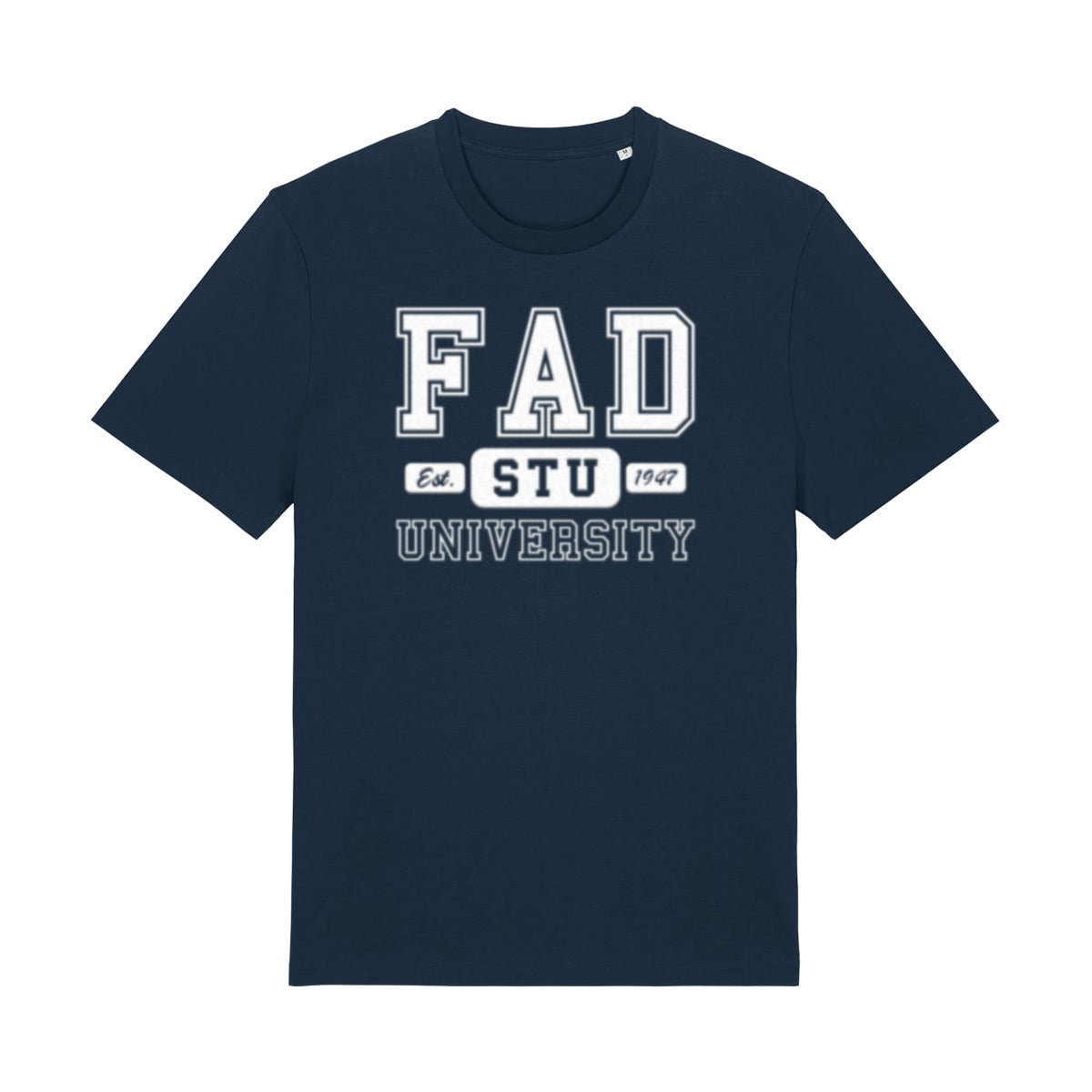 Tmavomodré tričko FAD STUBA z organickej bavlny – fakultný merch STU