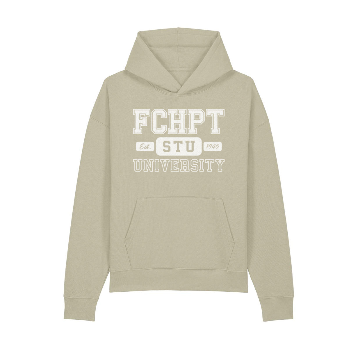 FCHPT STUBA Hoodie Premium v béžovej farbe