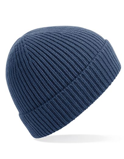 Engineered Knit Ribbed Beanie - Steel Blue
