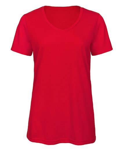 Women´s V-Neck Triblend T-Shirt - Red